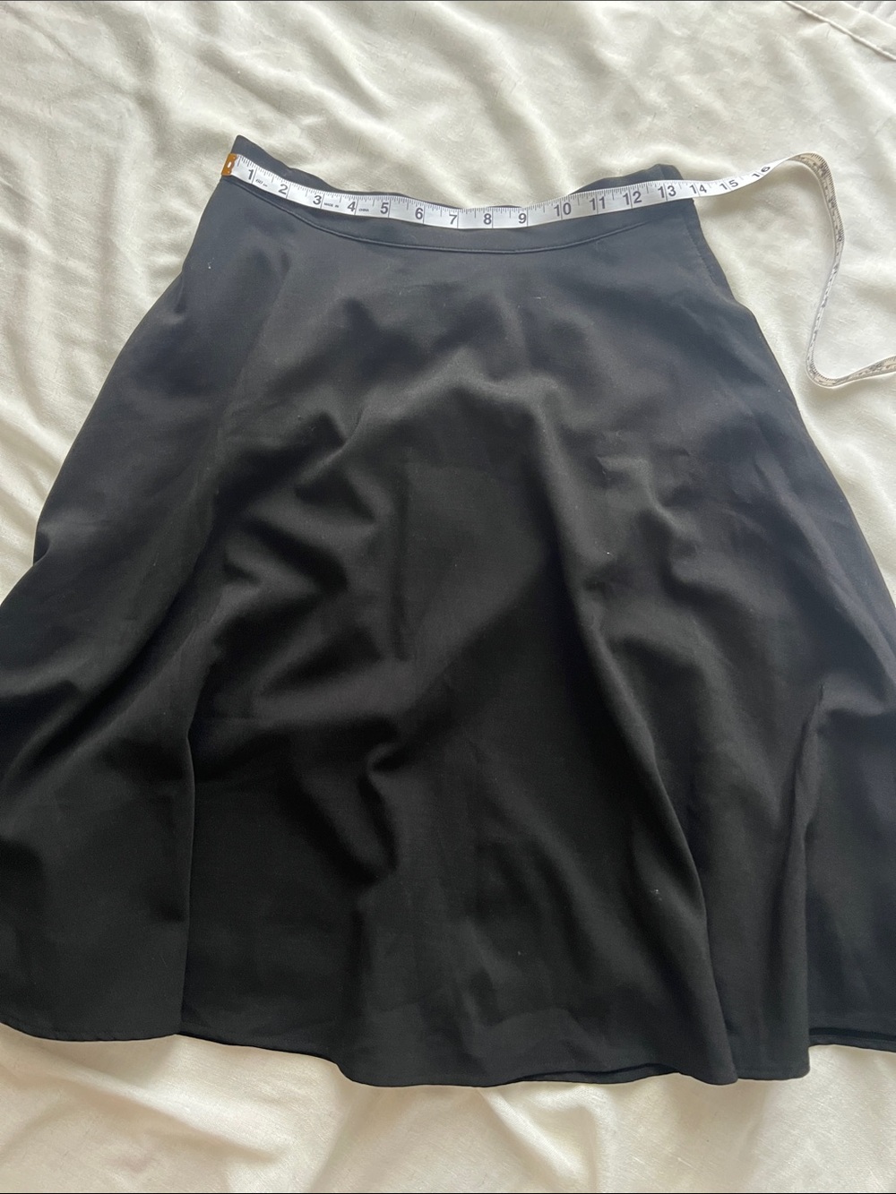 ModCloth Black Fit & Flare Skater Skirt Medium Lined Swing A-Line Side Zip